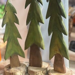 Set of 3 trees. Mantel decor/ Christmas decor/ handmade and painted
